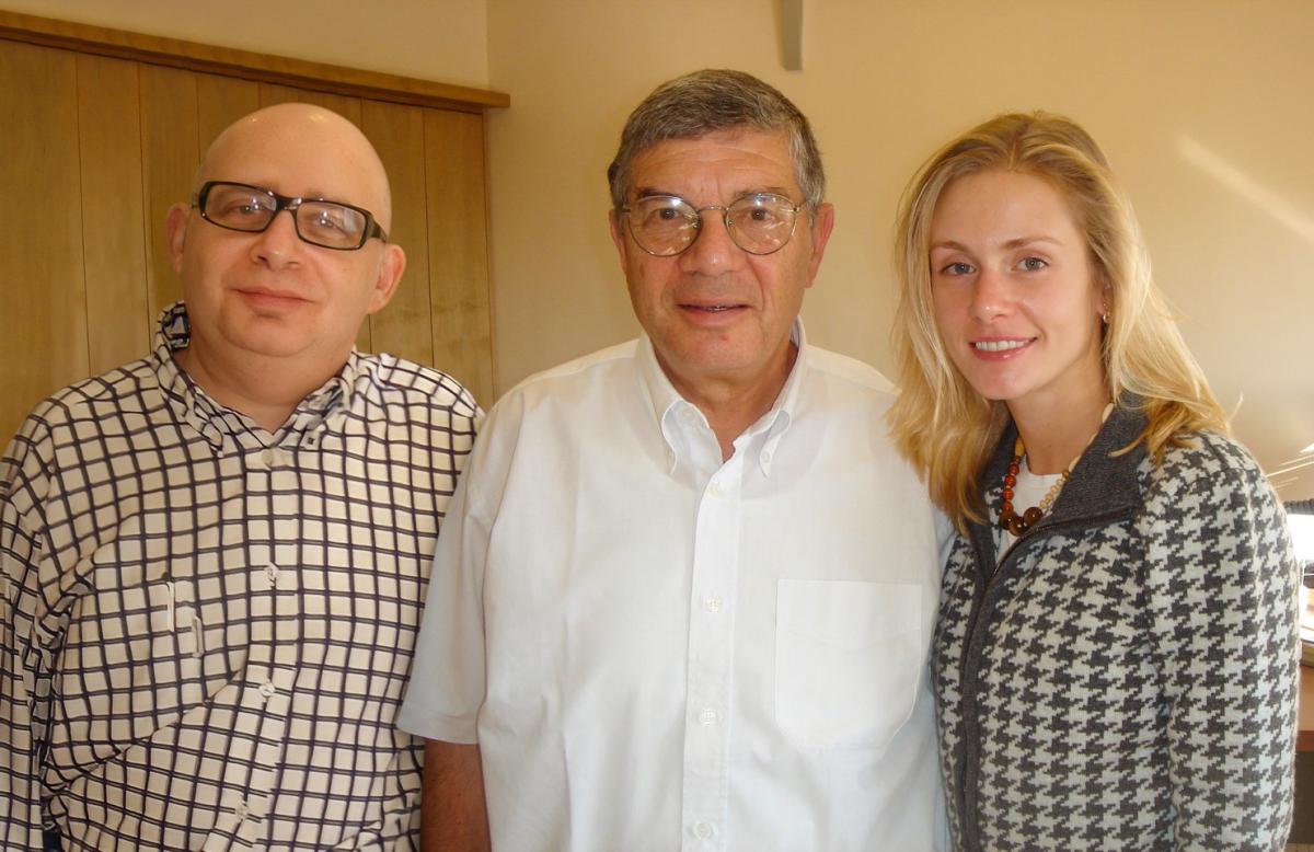 León and Michaela Constantiner with Avner Shalev